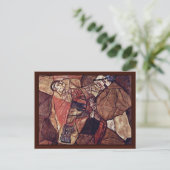 Agony (de doodsstrijd) van Schiele Egon Briefkaart (Staand voorkant)