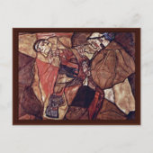 Agony (de doodsstrijd) van Schiele Egon Briefkaart (Voorkant)