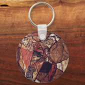 Agony (de doodsstrijd) van Schiele Egon Sleutelhanger (Voorkant)