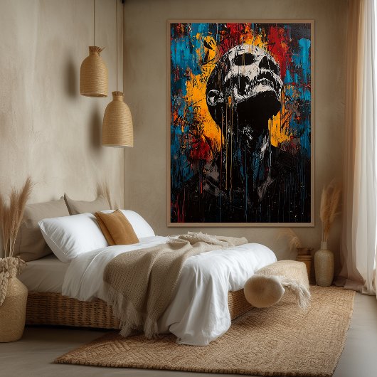 Agony en het ontwaken van de hedendaagse expressio canvas afdruk