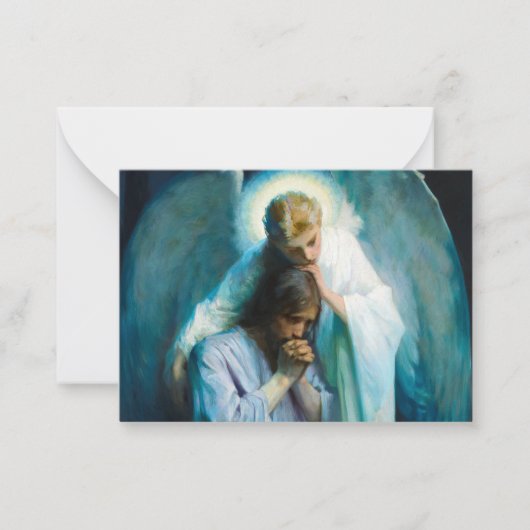 Agony in de tuin, 1898 door Frans Schwartz Notitiekaartje (Voorkant)