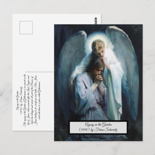 Agony in de tuin Jezus Christus Briefkaart (Voorkant / Achterkant)