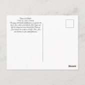 Agony in de tuin Jezus Christus Briefkaart (Achterkant)