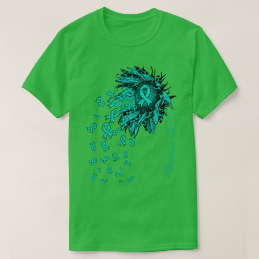 Agorafobie Bewustzijn Zonnebloemlint bloemen valle T-shirt (Design voorkant)