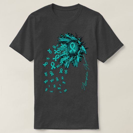 Agorafobie Bewustzijn Zonnebloemlint bloemen valle T-shirt (Design voorkant)