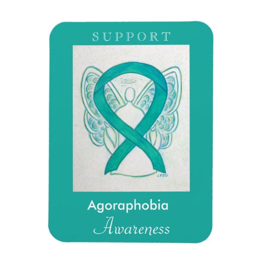 Agoraphobia Awareness Ribbon Angel Custom Magnet Magneet (Verticaal)