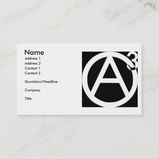 Agoristische visitekaartjes (Voorkant)