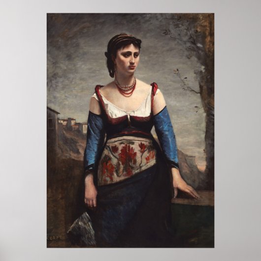 Agostina - Jean-Baptiste - Corot Fine Art Poster (Voorkant)