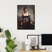 Agostina - Jean-Baptiste - Corot Fine Art Poster (Thuiskantoor)