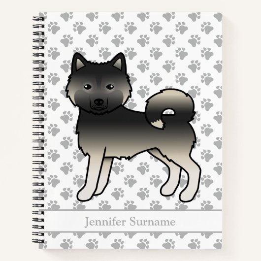 Agouti Alaskan Malamute-hond & aangepaste tekst Notitieboek (Voorkant)