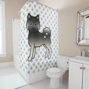 Agouti Alaskan Malamute Schattige Cartoon Hond Douchegordijn
