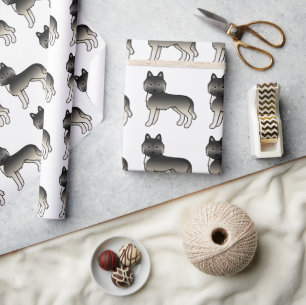 Agouti Siberische Husky Mooie Hond Patroon Cadeaupapier