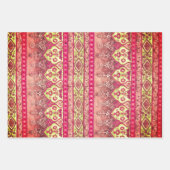 Agra en Suthep in groen, goud en steenrood Inpakpapier Vel (Voorkant)