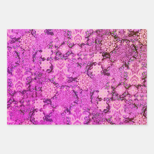 Agra en Suthep in groen, paarse en maroon Inpakpapier Vel (Voorkant 3)