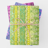 Agra en Suthep in groen, paarse en maroon Inpakpapier Vel (In situ)