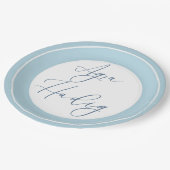 Agra Hadig Blue Eerste Tand Viering Papieren Bordje (Gekanteld)