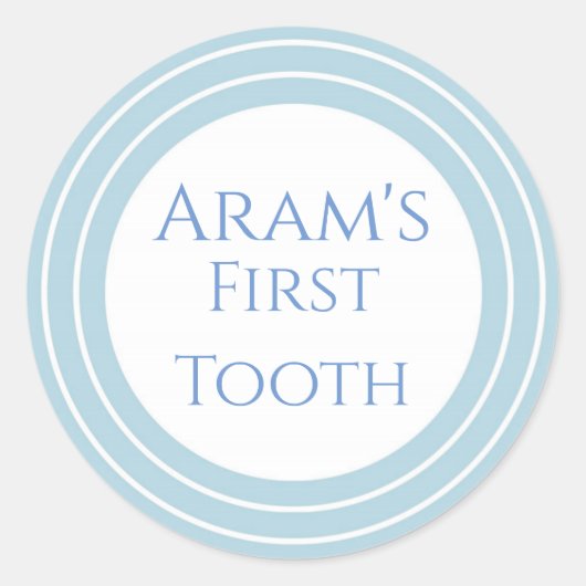 Agra Hadig - Eerste tand aanpasbaar Ronde Sticker (Voorkant)