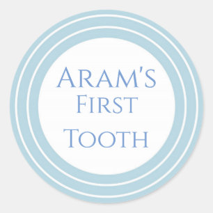 Agra Hadig - Eerste tand aanpasbaar Ronde Sticker