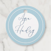 Agra Hadig-First Tooth blauw Bedankjes Labels (Voorkant)