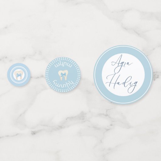 Agra Hadig-First Tooth Blauw Confetti (Voorkanten)