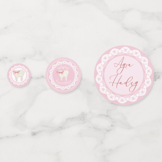 Agra Hadig-First Tooth Roze Confetti (Voorkanten)