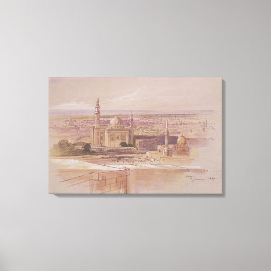 Agra Mosque, Caïro, 1849 Canvas Afdruk (Voorkant)
