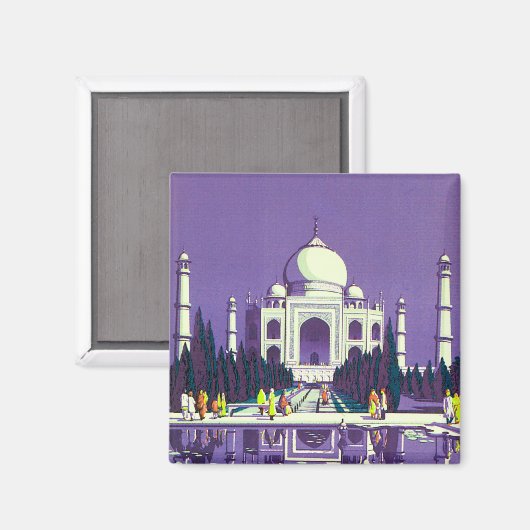 Agra ~ Taj Mahal Magneet (Voorkant / Achterkant)