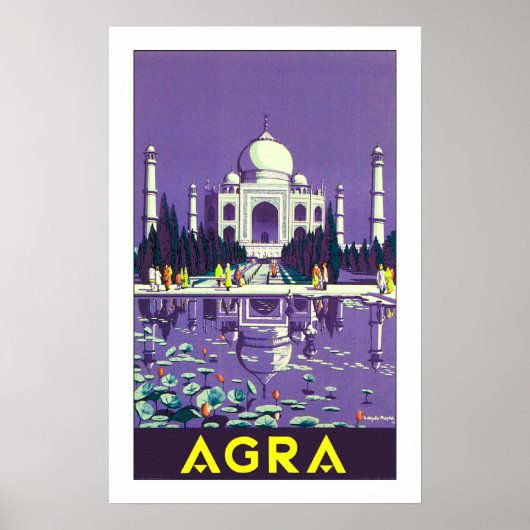 Agra ~ Taj Mahal Poster (Voorkant)