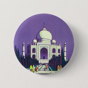 Agra ~ Taj Mahal Ronde Button 5,7 Cm