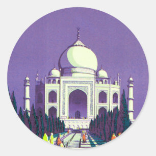 Agra ~ Taj Mahal Ronde Sticker