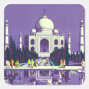 Agra ~ Taj Mahal Vierkante Sticker