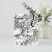 Agra Uttar Pradesh City Map Briefkaart (Staand voorkant)