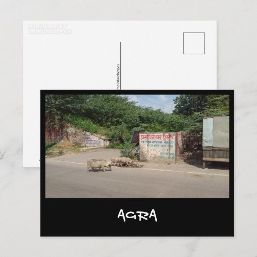 Agra, Uttar Pradesh (India) Briefkaart (Voorkant / Achterkant)