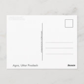 Agra, Uttar Pradesh (India) Briefkaart (Achterkant)