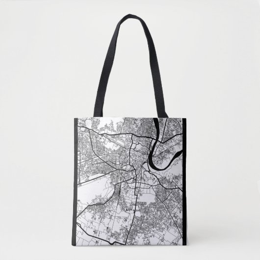 Agra Uttar Pradesh Stadkaart Tote Bag (Voorkant)