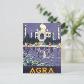 Agra Vintage Travel Poster Briefkaart (Staand voorkant)