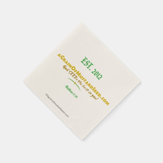 Agrainofmustardseed.com EST 2012 Servet (Hoek)