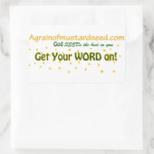 Agrainofmustardseed.com Rechthoekige Sticker (Tas)