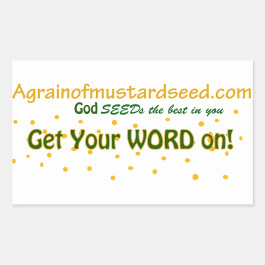 Agrainofmustardseed.com Rechthoekige Sticker (Voorkant)