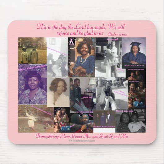 Agrainofmustardseed.com Roze Muismat Patricia (Voorkant)