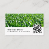 Agrarische Drone Business QR Code Fotosjabloon Visitekaartje (Voorkant)