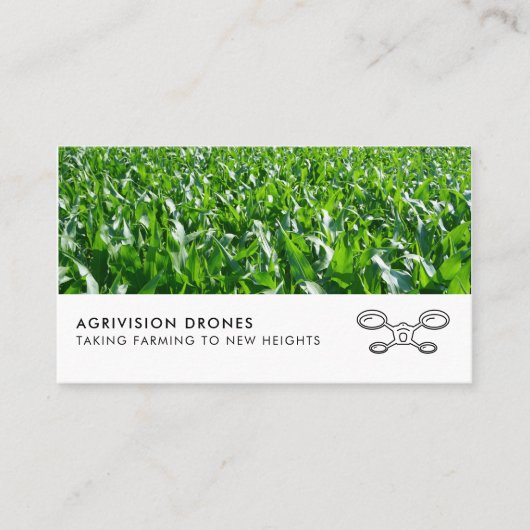 Agrarische Drone Business UAV-fotosjabloon Visitekaartje (Voorkant)