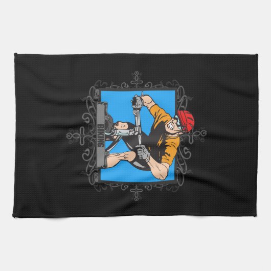 Agressief fietsen theedoek (Horizontaal)