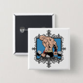 Agressief gewicht vierkante button 5,1 cm (Voorkant /achterkant)