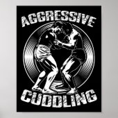Agressief knuffelen worstelen retro  worstelen poster (Voorkant)