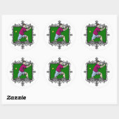 Agressief Mannen Ronde Sticker (Vel)