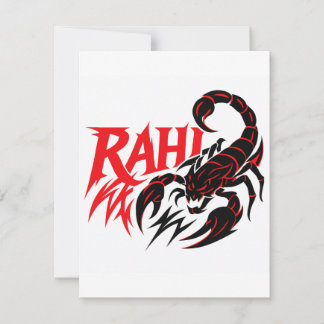Agressief Scorpion Design met de naam "RAHI"