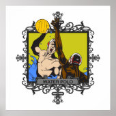 Agressief waterpoo poster (Voorkant)