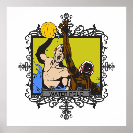 Agressief waterpoo poster (Voorkant)