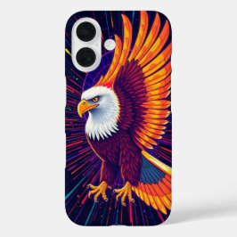 Agressieve adelaar in levendige kleuren - Bold Mob iPhone 16 Hoesje